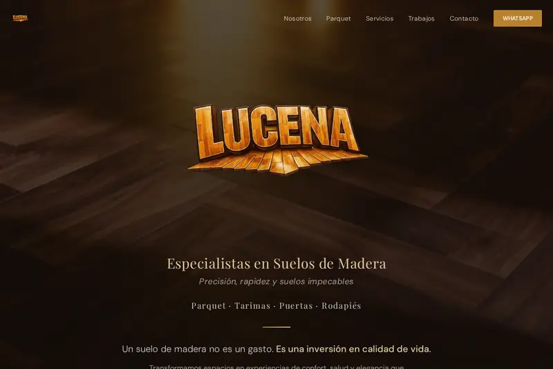 Captura de tela do site Lucena Parquet