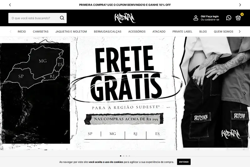 Captura de tela do site Vista Kodara